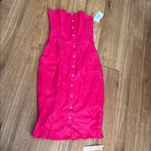 Reformation Strapless Pink Dress